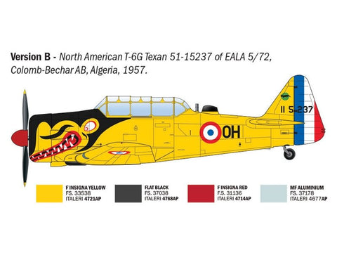 Italeri North American T-6G Texan plastikinis lėktuvo modelis 1/48, 19 cm