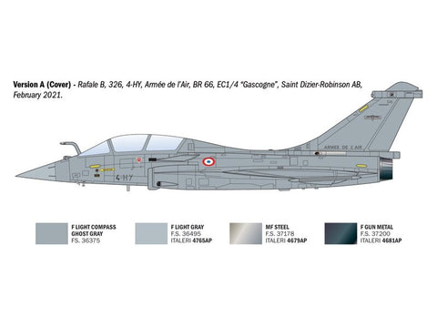 Italeri Dassault Rafale B 1/72 plastikinis lėktuvo modelis