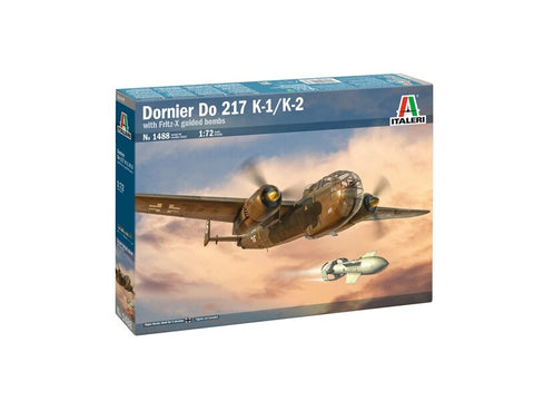 Italeri Dornier Do 217K-1/K-2 su Fritz-X 1/72 surenkamas lėktuvo modelis
