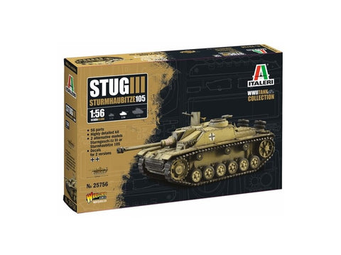 Italeri StuG III Sturmhaubitze 105 1/56 mastelis plastikinis modelis