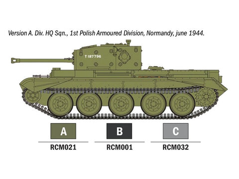 Cromwell Mk. IV tanko surenkamo modelio dovanų rinkinys 1/56 su dažais ir klijais