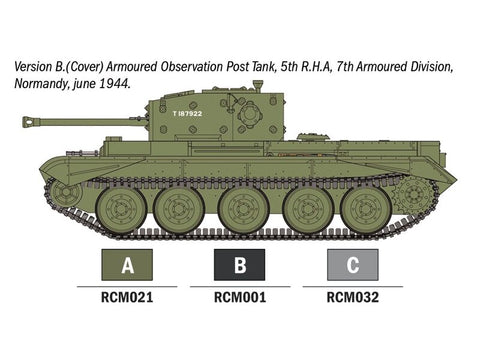 Cromwell Mk. IV tanko surenkamo modelio dovanų rinkinys 1/56 su dažais ir klijais