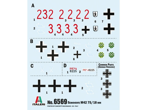 Italeri Semovente M42 75/18 1/35 plastikinis surinkimo rinkinys