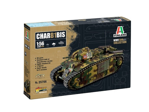 Italeri Char B1 Bis 1:56 plastikinis surenkamas tanko modelio rinkinys