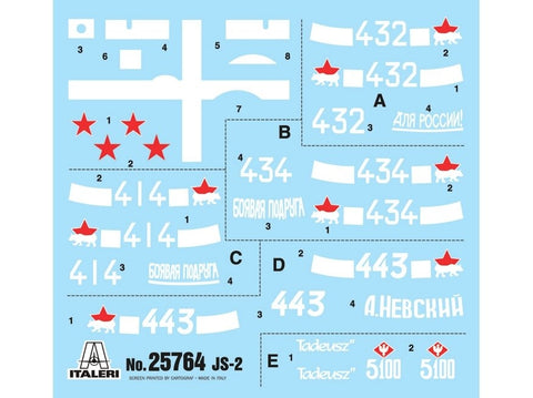 Italeri JS-2 Stalinas tanko modelis 1/56 plastikinis surenkamas