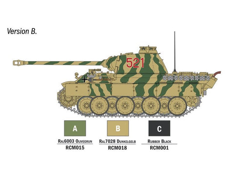Panther Sd.Kfz.171 Ausf.A surenkamo modelio dovanų rinkinys 1/56