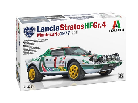 Italeri Lancia Stratos HF Gr.4 Monte Carlo 1977 1:12 surinkimo rinkinys