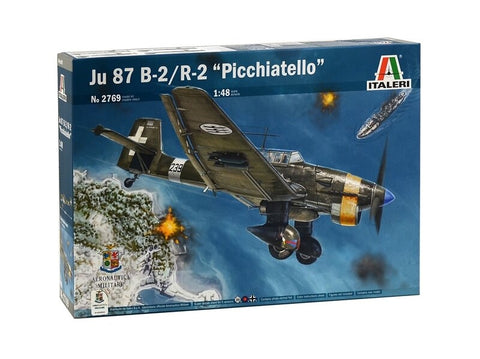 Italeri Junkers Ju 87 B-2/R-2 Stuka Picchiatello 1/48 plastikinis modelis