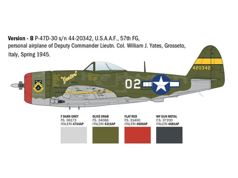 Italeri Republic P-47D Thunderbolt 1/48 – plastikinis lėktuvo modelis