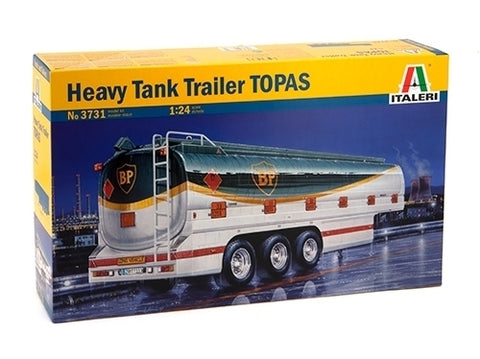 Italeri TOPAS sunkiųjų tankų priekaba, plastikinis rinkinys 1:24