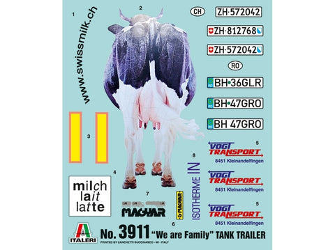 Italeri 1/24 klasikinė cisterna puspriekabė „We Are Family“ – modelis 3911