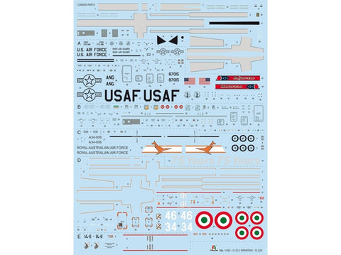 Italeri C-27J Spartan/G.222 1/72 plastikinis modelio rinkinys (1450)
