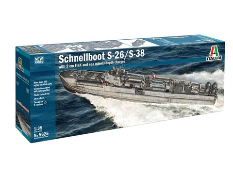 Italeri Schnellboot S-26/S-38 1/35 plastikinis laivo modelis (99,9 cm)