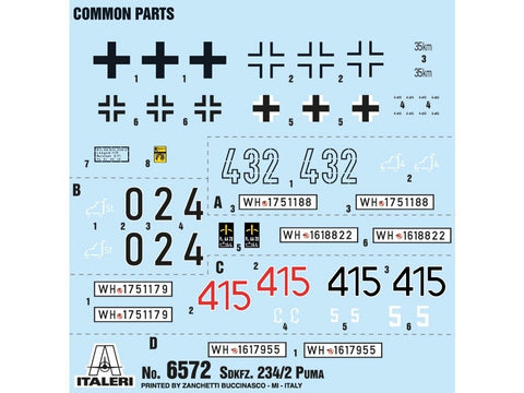 Italeri Sd.Kfz.234/2 Puma 1/35 plastikinis modelio rinkinys