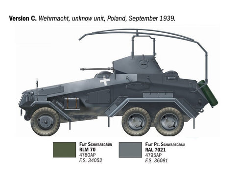 Italeri Sd.Kfz. 232 6-Rad 1/72 plastikinis karinis modelis