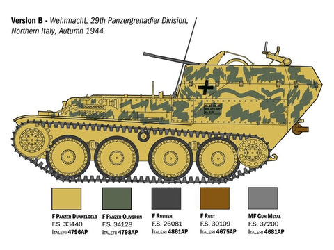 Italeri Flakpanzer 38(t) Gepard 1/35 plastikinis modelis