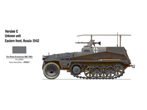 Italeri Sd.Kfz. 250/3 1/72 plastikinis modelis, surenkamas rinkinys