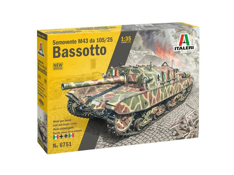 Italeri Semovente Ansaldo M43 105/25 Bassotto 1/35 tanko modelis