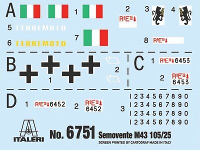 Italeri Semovente Ansaldo M43 105/25 Bassotto 1/35 tanko modelis