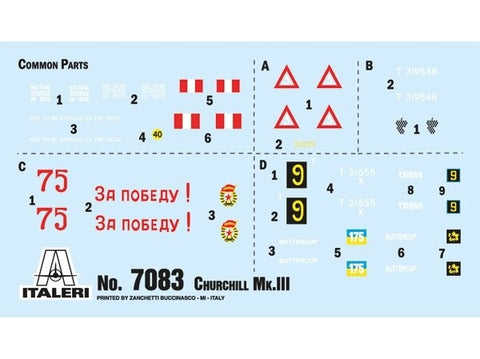 Italeri Churchill Mk.III tankas 1/72 plastikinis surenkamas modelis