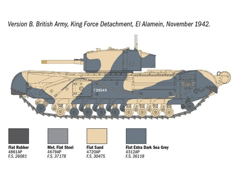 Italeri Churchill Mk.III tankas 1/72 plastikinis surenkamas modelis