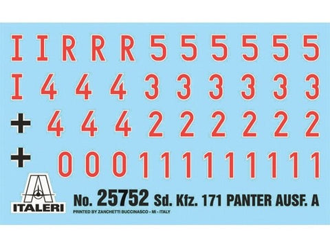Italeri Panther tankas Sd.Kfz.171 Ausf. A 1/56 plastikinis surenkamas modelis