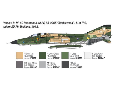 McDonnell Douglas RF-4C/E Phantom II plastikinis lėktuvo modelis 1/72