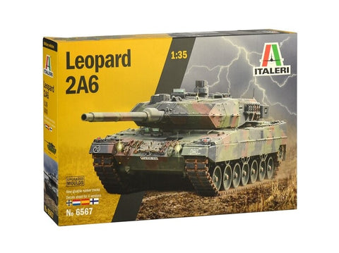 Italeri Leopard 2A6 1/35 surenkamas plastikinis tanko modelis 6567