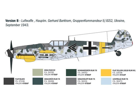 Italeri Messerschmitt Bf 109 G-6 Aces 1/72 plastikinis lėktuvas