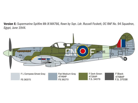 Italeri Spitfire Mk.V/Mk.IX Aces 1/72 plastikinis surinkimo rinkinys