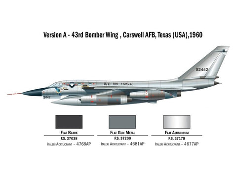 Italeri B-58 Hustler 1/72 plastikinis lėktuvo modelis