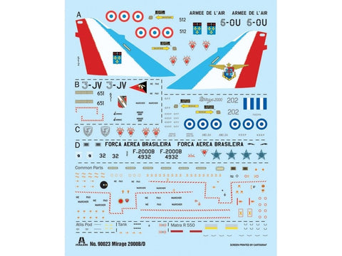 Italeri Dassault Mirage 2000 B/D 1/72 plastikinis lėktuvo modelis
