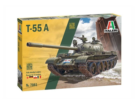 Italeri T-55A vidutinis tankas 1/72 – surenkamas plastikinis modelis