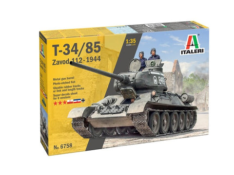 Italeri T-34/85 Zavod 112 (1944) 1/35 plastikinis surenkamas tanko rinkinys