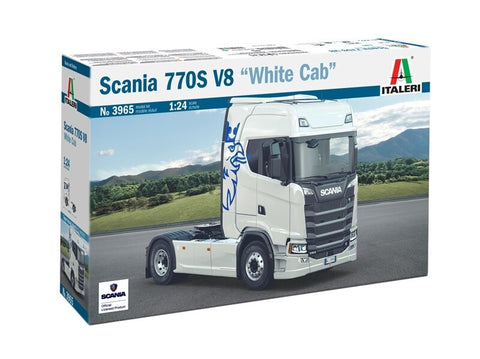 Italeri Scania 770 S V8 Balta kabina 1/24 plastikinis surenkamas rinkinys