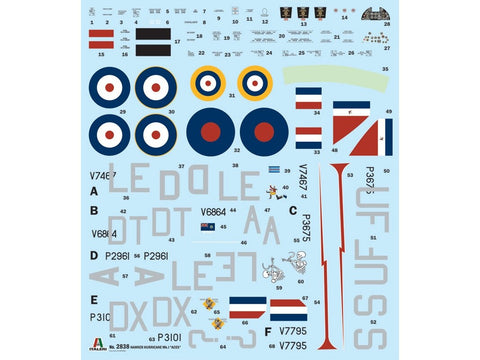 Italeri Hawker Hurricane Mk.I Aces 1/48 plastikinis surenkamas lėktuvo modelis