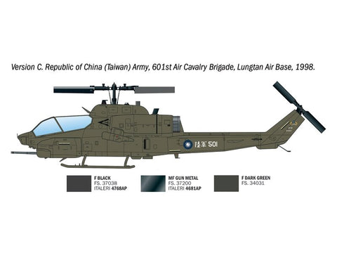 Italeri Bell AH-1W Super Cobra 1:72 plastikinis sraigtasparnio modelis 14+