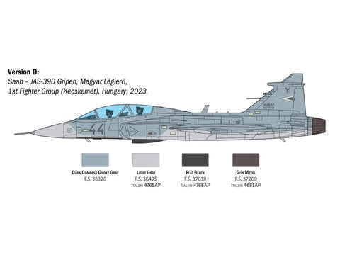 Italeri Saab JAS 39 Gripen Dvivietis 1/48 plastikinis modelio rinkinys 2664