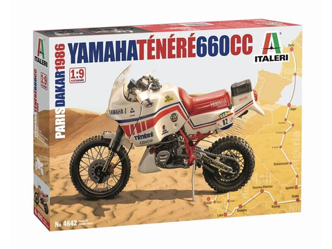 Italeri Yamaha Ténéré 660 Paris Dakar 1986 1:9 plastikinis modelis