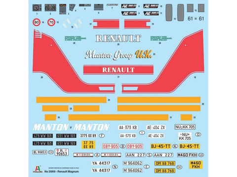 Italeri Renault Magnum AE500 1:24 surenkamas sunkvežimio modelis