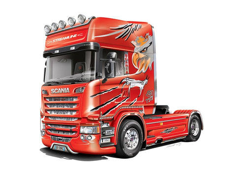 Italeri Scania R730 V8 Streamline Silver Griffin 1/24 plastikinis modelis