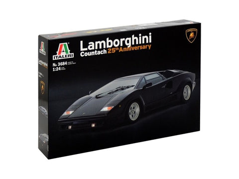 Italeri Lamborghini Countach 25th Anniversary 1:24 surenkamas modelis