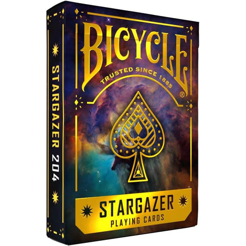 Bicycle Stargazer 204 kosminės žaidimo kortos su auksine folija, Air-Cushion® Finish
