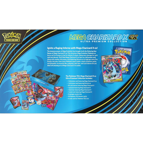 Pokémon Mega Charizard X Ultra Premium kolekcinė TCG dėžė (EN)