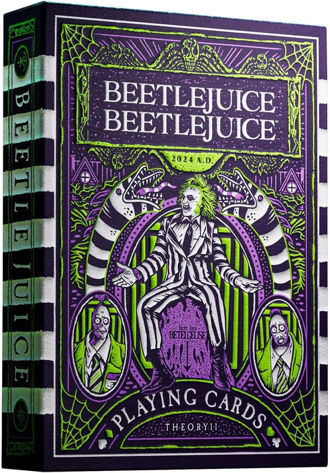 Beetlejuice žaidimo kortos – pokeriui, triukams, kolekcininkams