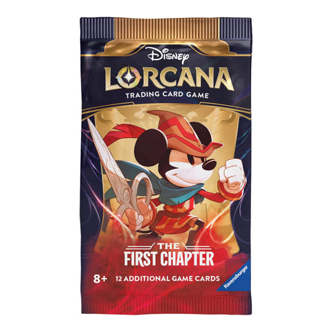 Disney Lorcana: The First Chapter papildymo pakelis – 12 kortų, anglų k.