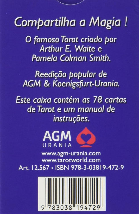 Rider–Waite Taro kortos kišeninės, portugališkas leidimas, 78 kortų, AGM Urania