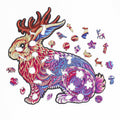 Fantasy Puzzles: Jackalope Dėlionė Iš Medžio XL Dydis (600 detalių) Fantasy Puzzles - HOBI.LT 🇱🇹