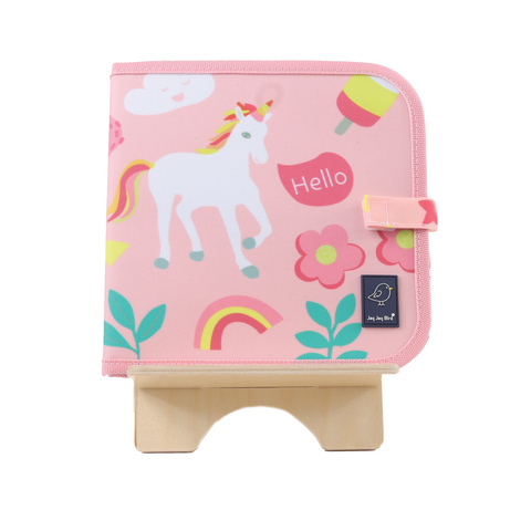 Jaq Jaq Bird daugkartinė piešimo knyga – Vienaragis, nedulkančios kreidelės