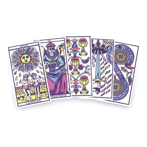 Dusserre Tarot de Marseille Pastel taro kaladė, 80 kortų